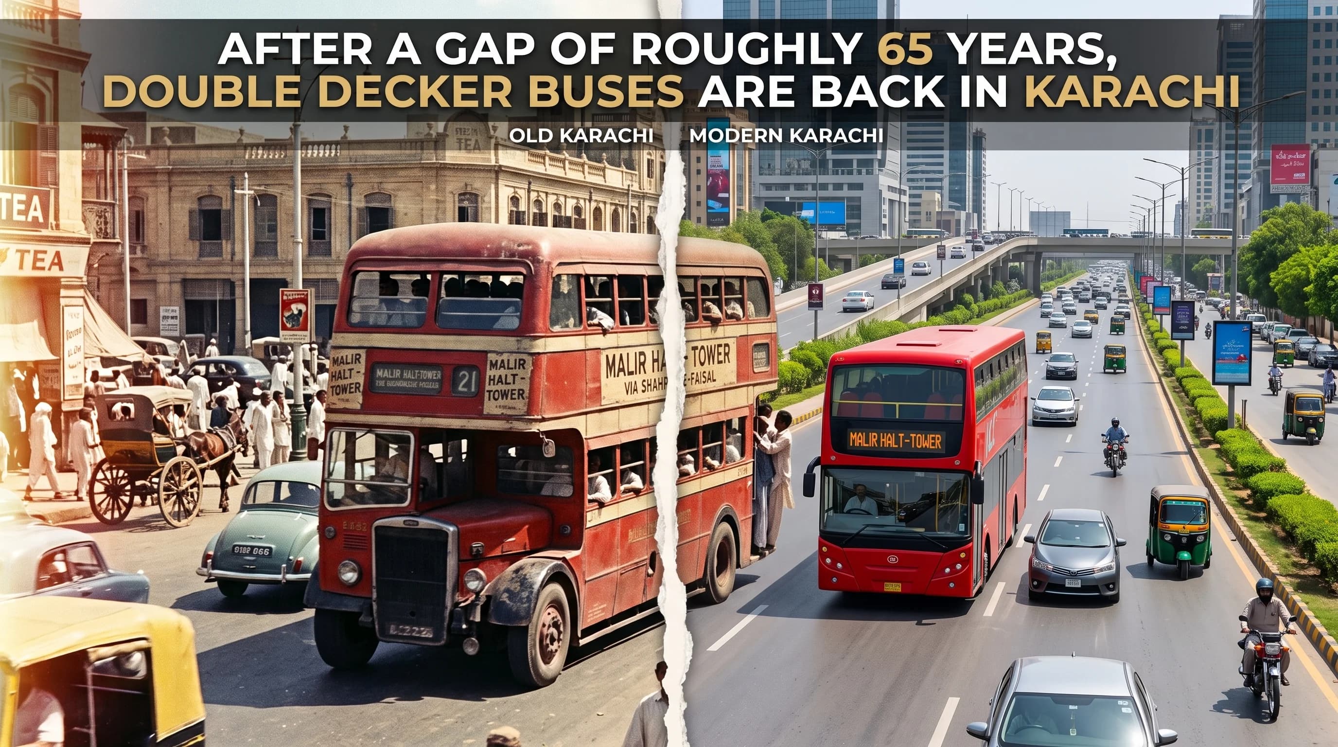 Karachi Double-Decker Bus: Malir Halt to Tower Route, Stops & Travel Guide