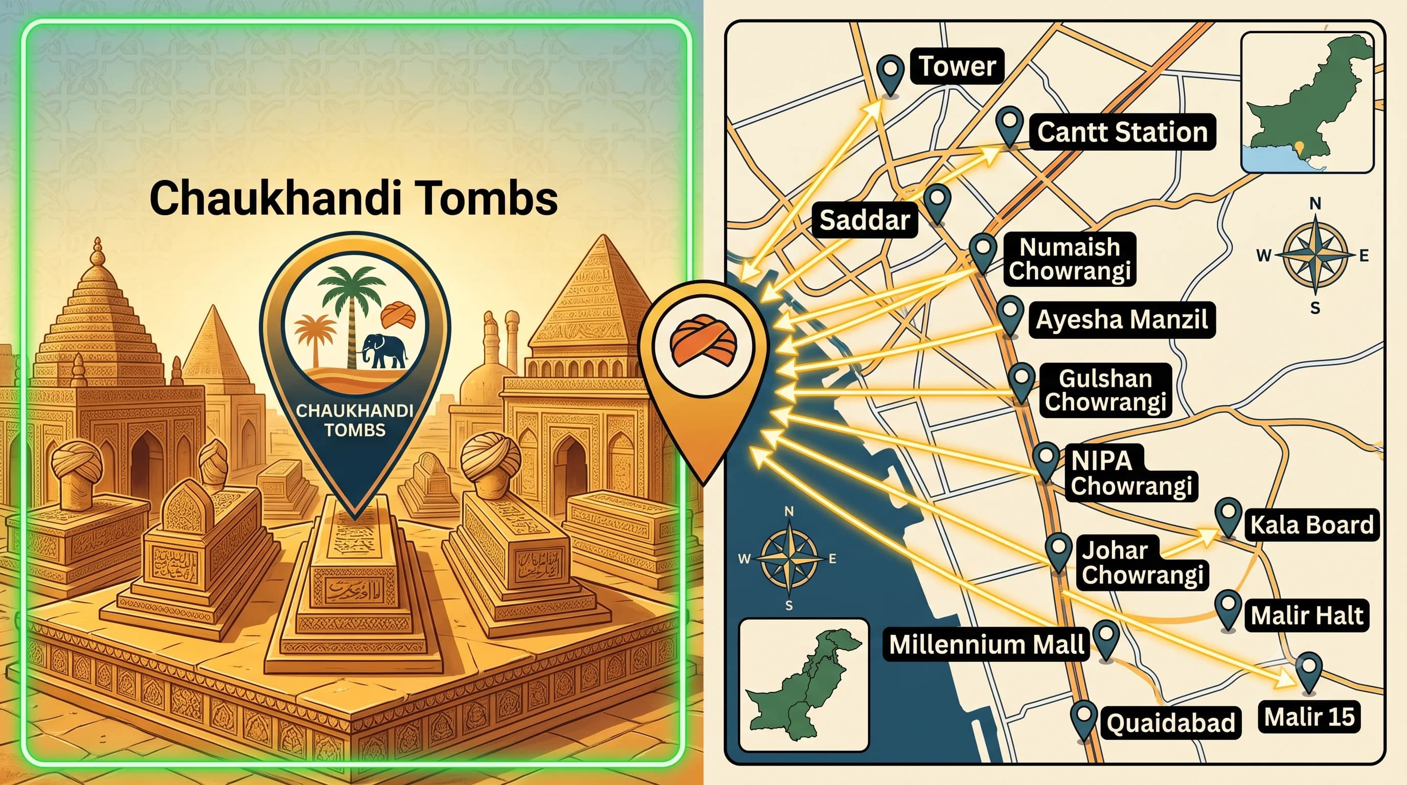 Unlocking Chaukhandi Tombs: Heritage, Carvings, and Bus Routes from Across Karachi